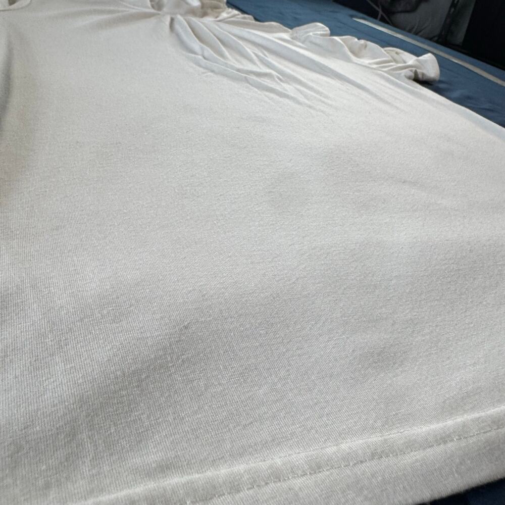 New Directions Petite White Mock Neck Puff Sleeve Top PM - Picture 7 of 10